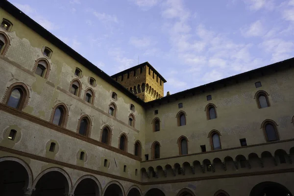 Milano Lombardia Castello Medievale Conosciuto Come Castello Sforzesco — Foto Stock