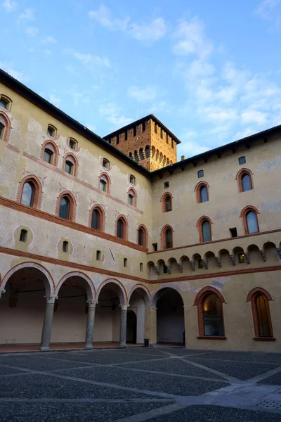 Milán Lombardía Italia Castillo Medieval Conocido Como Castello Sforzesco —  Fotos de Stock