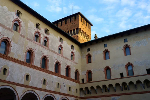 Milan Lombardie Italie Château Médiéval Connu Sous Nom Castello Sforzesco — Photo