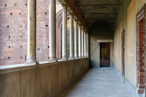 Milán Lombardie Itálie Středověký Hrad Známý Jako Castello Sforzesco — Stock fotografie