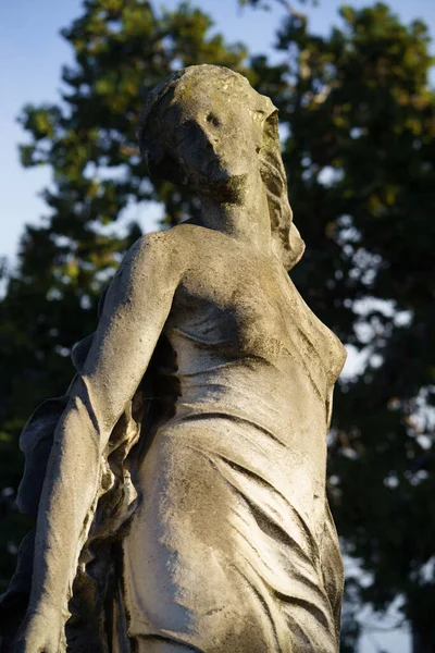 Milan Lombardie Italie Cimetière Historique Appelé Cimitero Monumentale Une Statue — Photo