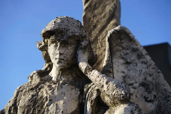 Mailand Lombardei Italien Der Historische Friedhof Cimitero Monumentale Eine Statue — Stockfoto