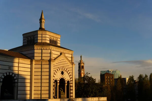 Milão Lombardia Itália Cemitério Histórico Conhecido Como Cimitero Monumentale — Fotografia de Stock