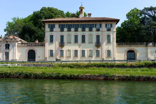 Edifícios Históricos Longo Naviglio Grande Cassinetta Lugagnano Província Milão Lombardia — Fotografia de Stock