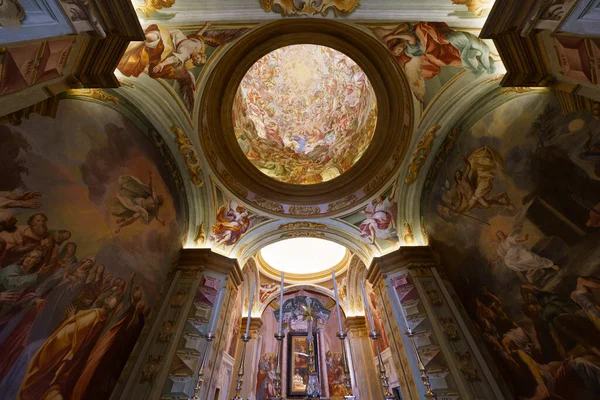 Interiör Sanctuary Varallino Galliate Novara Provinsen Piemonte Italien Med Målningar — Stockfoto
