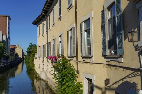 Old Buildings Martesana Canal Milan Lombardy Italy — Stockfoto