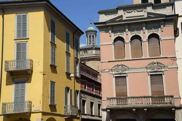 Lodi Lombardy Italy Historic Buildings Piazza Della Vittoria Main Square — Zdjęcie stockowe
