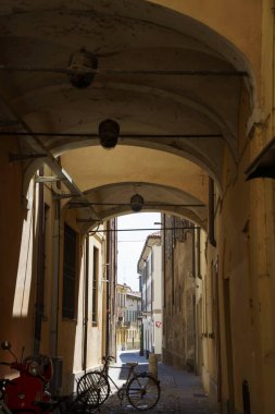 Crema 'nın tarihi merkezi, Cremona, Lombardy, İtalya