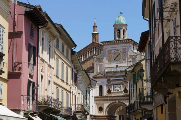 Historické Centrum Cremy Provincii Cremona Lombardie Itálie Přes Settembre Náměstí — Stock fotografie