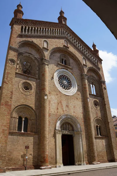 Crema Cremona Province Lombardy Italy Exterior Medieval Cathedral Duomo — Zdjęcie stockowe