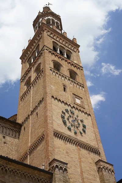 Crema Cremona Province Lombardy Italy Exterior Medieval Cathedral Duomo — Stock Photo, Image