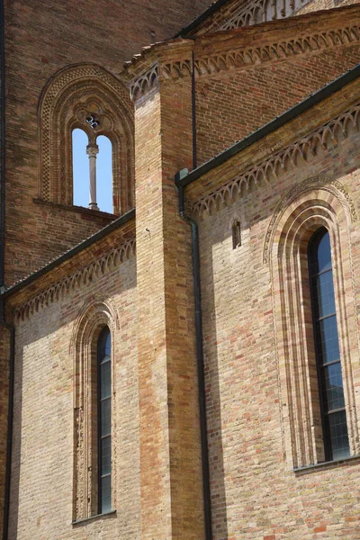 Crema Cremona Province Lombardy Italy Exterior Medieval Cathedral Duomo — Stockfoto