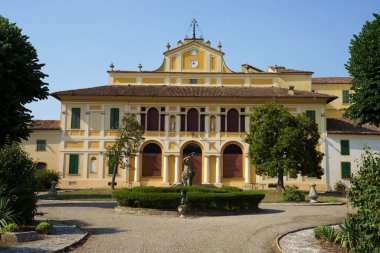 Exterior of the historic villa Sanga Trecco at Crotta d Adda, Cremona province, Lombardy, Italy