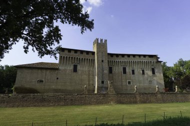 Medieval castle at Maccastorna, Lodi province, Lombardy, Italy