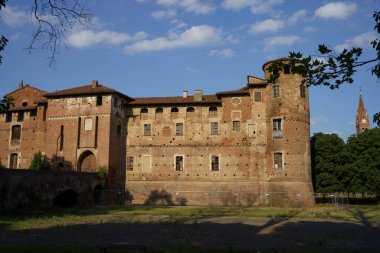 Medieval castle at Monticelli d Ongina, Piacenza province, Emilia-Romagna, Italy