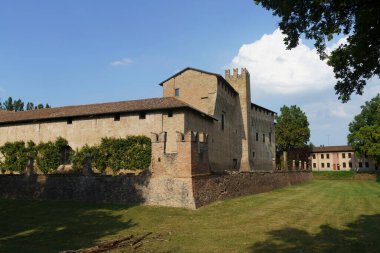 Medieval castle at Maccastorna, Lodi province, Lombardy, Italy