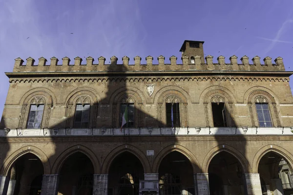 Exterior Medieval Palazzo Del Comune Cremona Lombardy Italy — Φωτογραφία Αρχείου