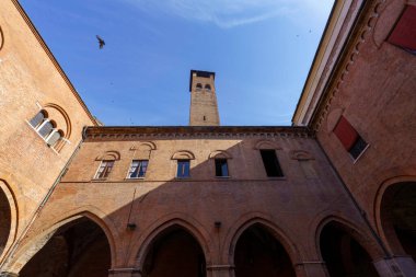 Exterior of the medieval Palazzo del Comune in Cremona, Lombardy, Italy