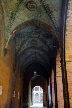 Exterior of the medieval Palazzo del Comune in Cremona, Lombardy, Italy
