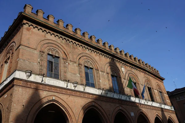 Exterior Medieval Palazzo Del Comune Cremona Lombardy Italy — Stock fotografie