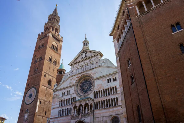 Exterior Medieval Cathedral Duomo Cremona Lombardy Italy — Stock fotografie