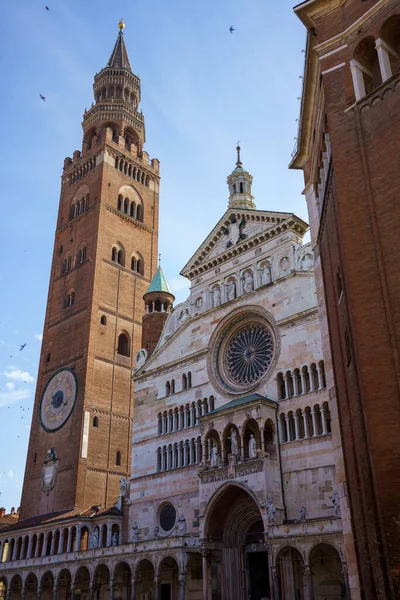 Exterior Medieval Cathedral Duomo Cremona Lombardy Italy — Stock fotografie