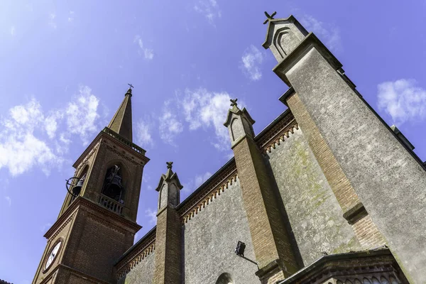 Soarza Old Village Piacenza Province Emilia Romagna Italy Church — Fotografia de Stock