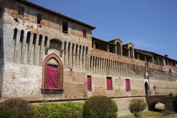 Exterior Medieval Castle Roccabianca Known Rocca Dei Rossi Parma Province — Foto Stock