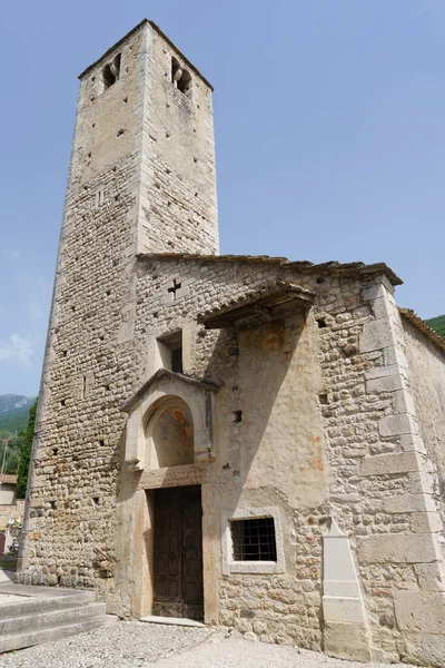 Brenzone Verona Province Veneto Italy Exterior Medieval San Zeno Church — Fotografie, imagine de stoc