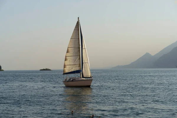 Garda Lake Malcesine Verona Province Veneto Italy Evening — Stockfoto