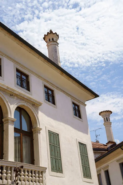 Exterior Historic Buildings Feltre Belluno Province Veneto Italy — Fotografia de Stock