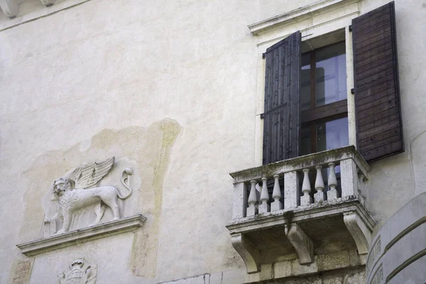 Exterior Historic Buildings Feltre Belluno Province Veneto Italy — Foto Stock