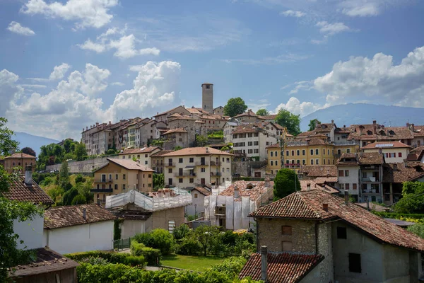 Exterior Historic Buildings Feltre Belluno Province Veneto Italy — Zdjęcie stockowe