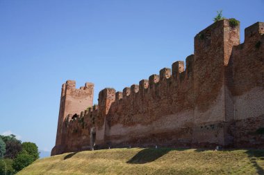 Castelfranco Veneto 'nun tarihi binaları, Treviso ili, Veneto, İtalya