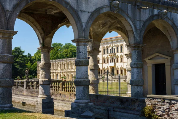 Wnętrze Zabytkowej Willi Contarini Piazzola Sul Brenta Prowincja Padwa Wenecja — Zdjęcie stockowe