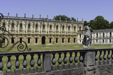 Piazzola sul Brenta, Padua, Veneto, İtalya 'daki tarihi Villa Contarini' nin dışı