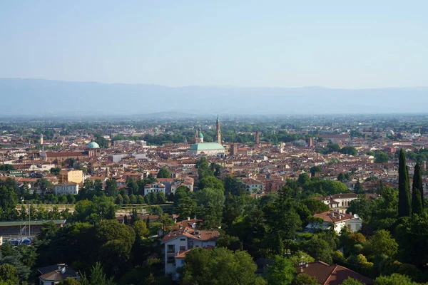 Vedere Din Vicenza Veneto Italia Din Monte Berico Într Dimineață — Fotografie, imagine de stoc