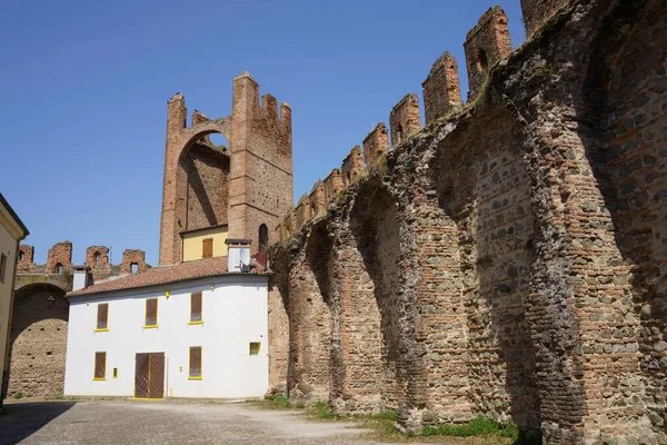 Las Murallas Medievales Montagnana Provincia Padua Véneto Italia —  Fotos de Stock