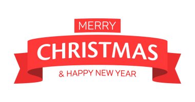 Mutlu Noeller ve mutlu yıllar, beyaz arka planda izole edilmiş kırmızı vektör pankartı.