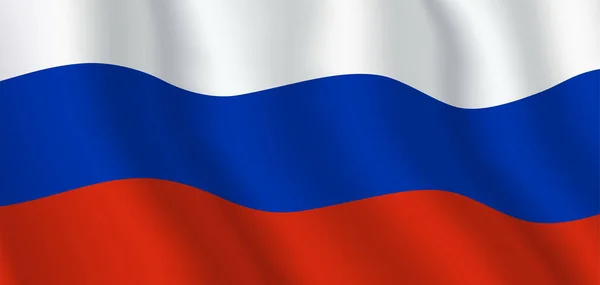 Russie drapeau arrière-plan vectoriel horizontal avec espace de copie. — Image vectorielle