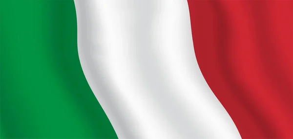 Italie drapeau arrière-plan vectoriel horizontal avec espace de copie. — Image vectorielle