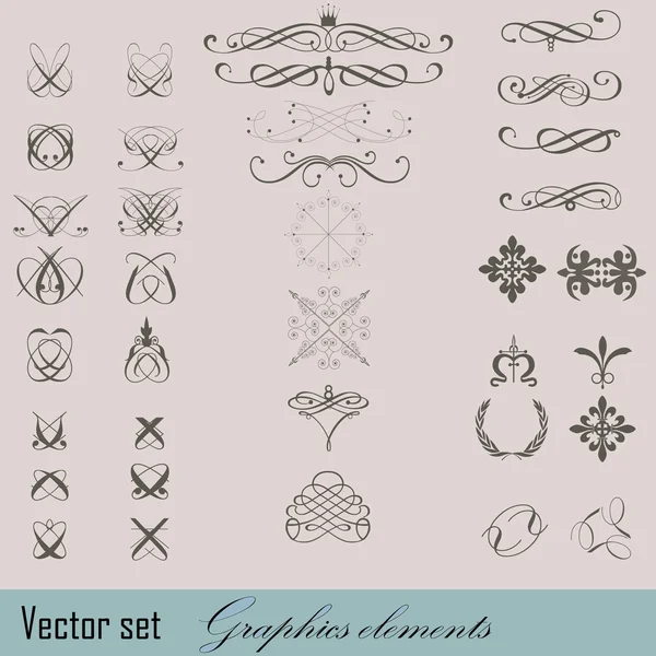 Éléments de design dans un style vintage — Image vectorielle