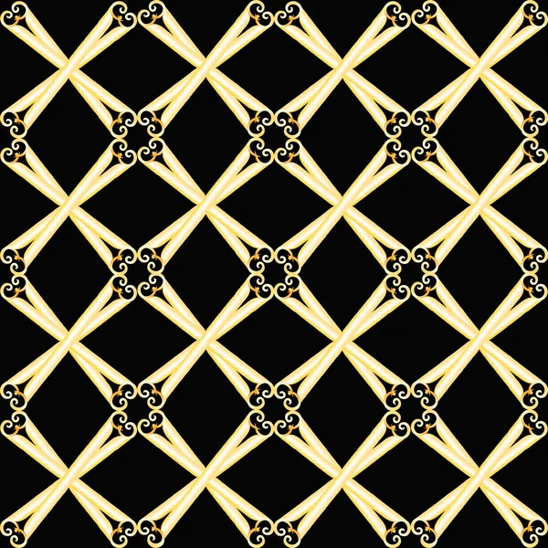 siyah bir zemin üzerine altın seamless modeli