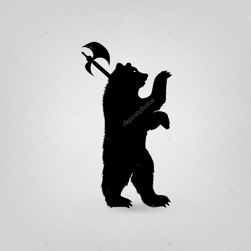 Silhouette bear icon