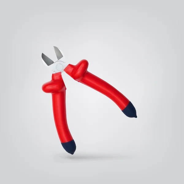 Pliers red and black color. — Stock Photo, Image