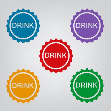 şişe kapağı Icon set
