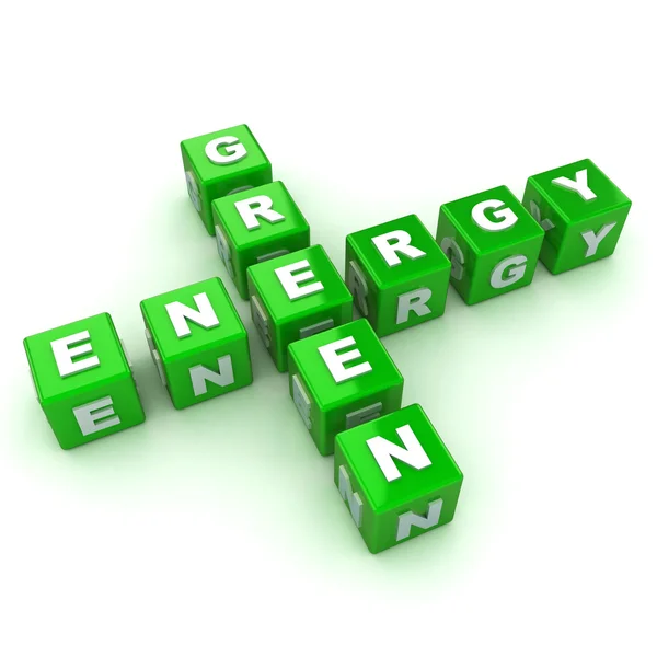 Crucigrama de energía verde — Foto de Stock