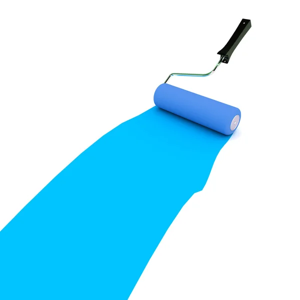 Blue Paint Roller — Stock Photo, Image