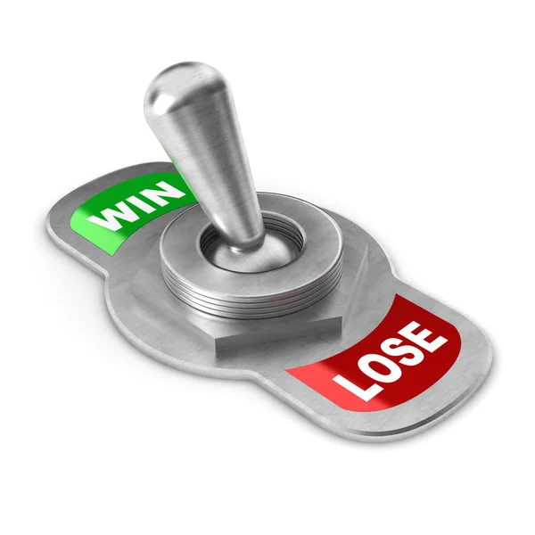 Ganar vs perder el interruptor — Foto de Stock