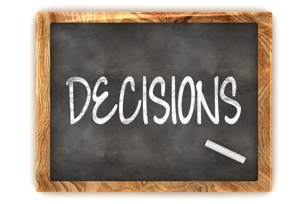 Blackboard "Decisions" — Stock Photo, Image